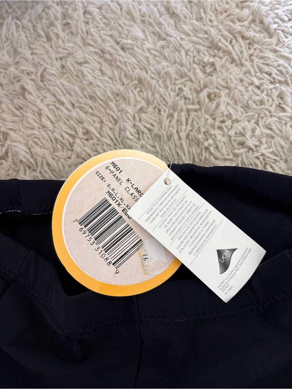 Vintage Cannondale 6-Panel Classic Cycling Shorts Black XL NWT Made in USA - Picture 3 of 5